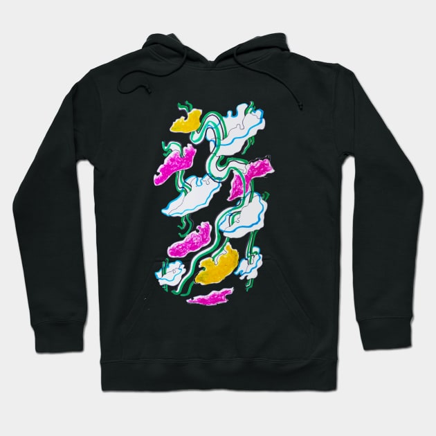 Abstract Colorful Clouds Hoodie by Kazyii